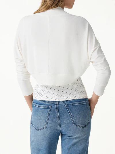 Atmungsaktiver Bambus Mischung Sommer Cropped Bolero Cardigan