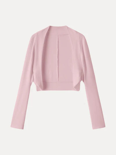 Atmungsaktiver Bambus Mischung Sommer Cropped Bolero Cardigan