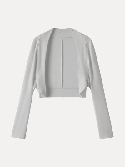 Atmungsaktiver Bambus Mischung Sommer Cropped Bolero Cardigan