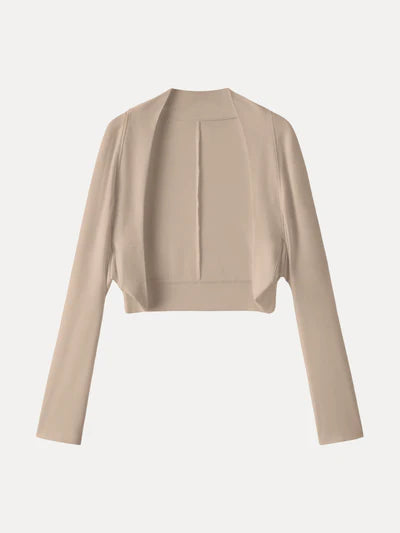 Atmungsaktiver Bambus Mischung Sommer Cropped Bolero Cardigan